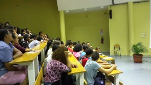 Dans l'amphithéâtre Lacaussade de la faculté des Lettres