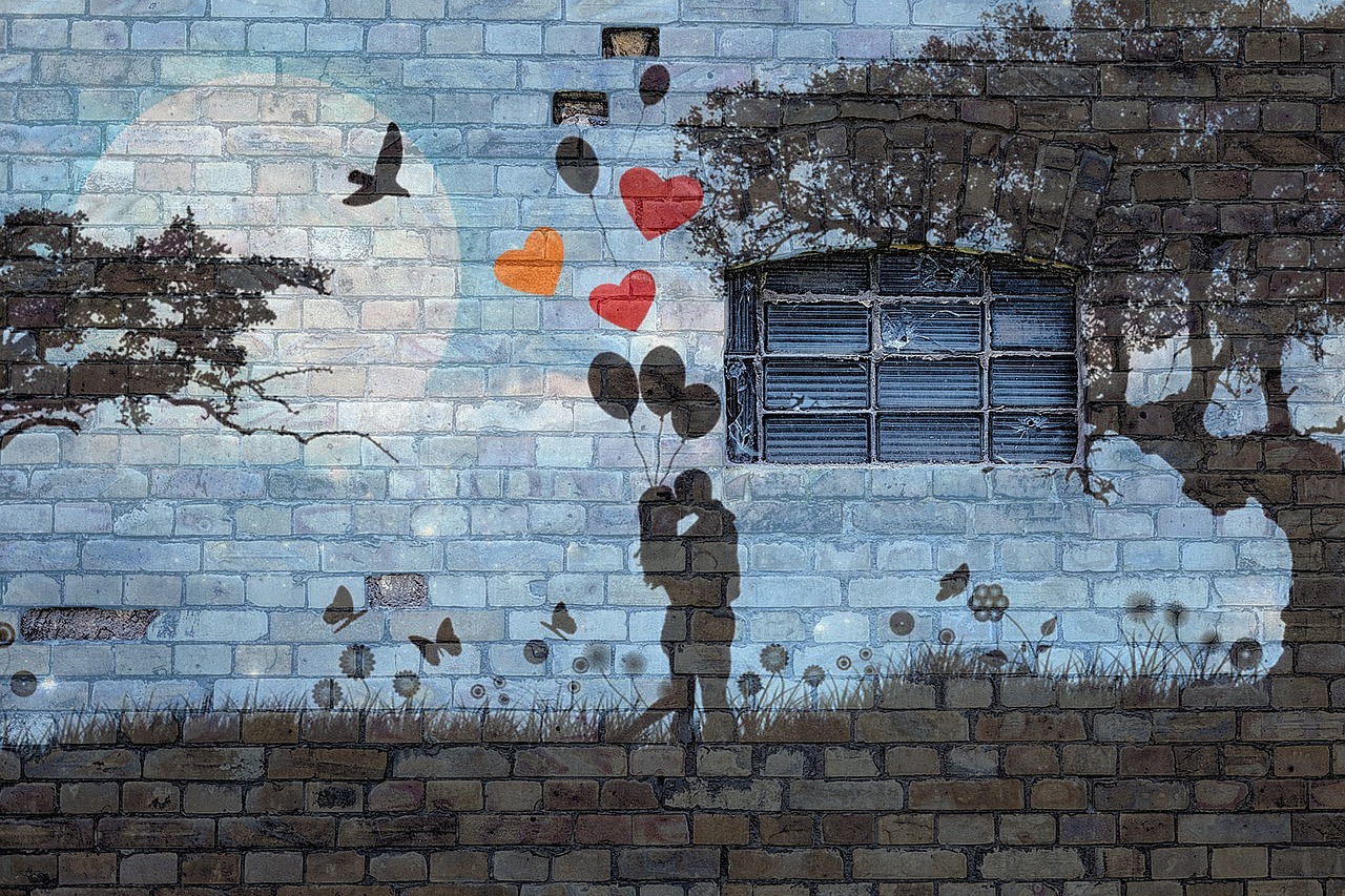Sur les pavés, l'amour. The wall. Photographie d'Angela Yuriko Smith (Pixabay - libre de droits) Sur les pavés, l'amour. Photographie d'Angela Yuriko Smith (Pixabay - libre de droits)